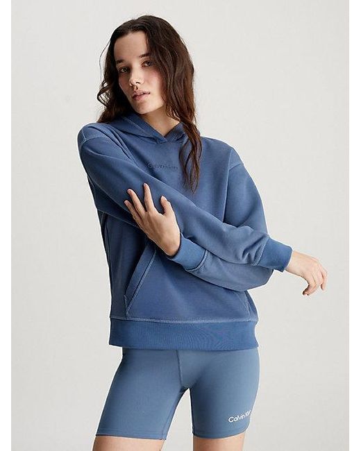 Sudadera con capucha de felpa francesa Calvin Klein de color Blue