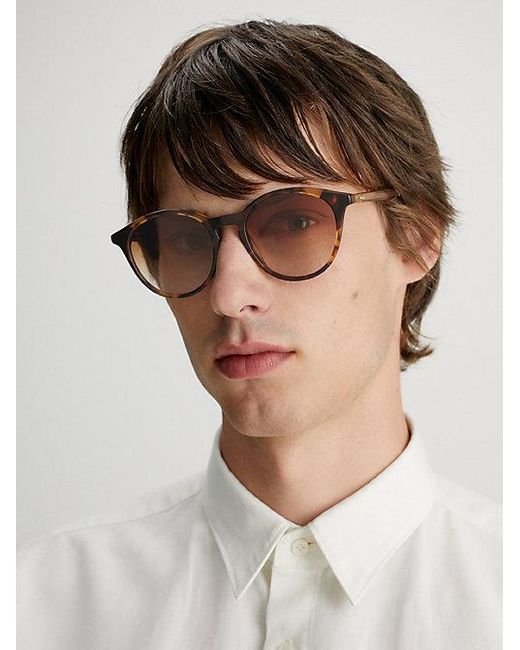 Calvin Klein Natural Round Sunglasses