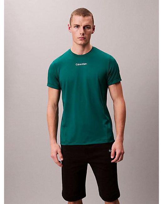 Calvin Klein Green Sport Breathable Quick Dry Gym T-Shirt for men