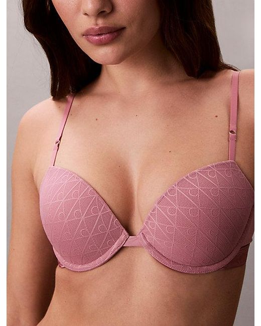 Calvin Klein Pink Lightly Lined Demi Bra Icon Cotton Modal