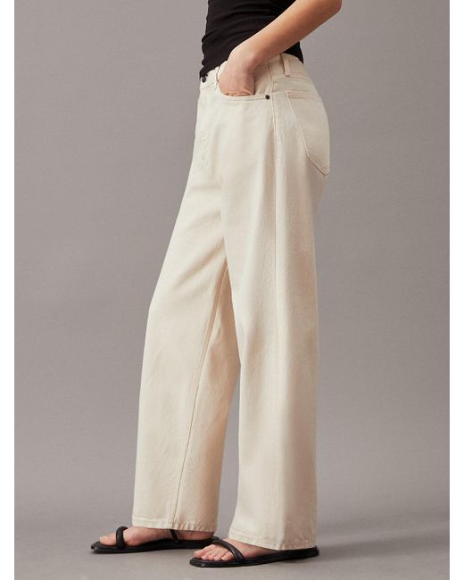 Calvin Klein Natural High Rise Barrel Leg Jeans