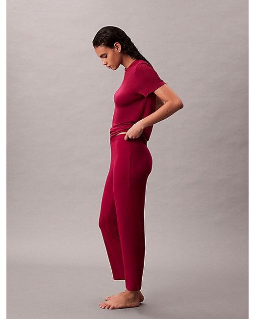 Calvin Klein Red Pyjama Pants Ultra Soft Modal