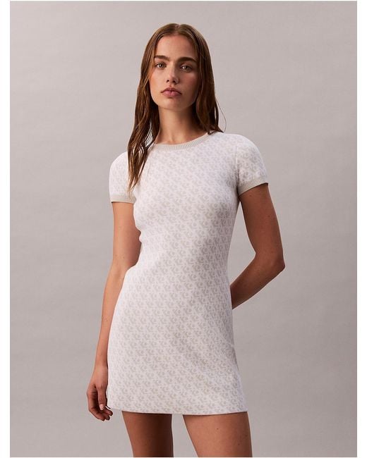 calvin klein knit mini dress Calvin Klein Women's Half Milano Tech Knit Slim Mini Dress