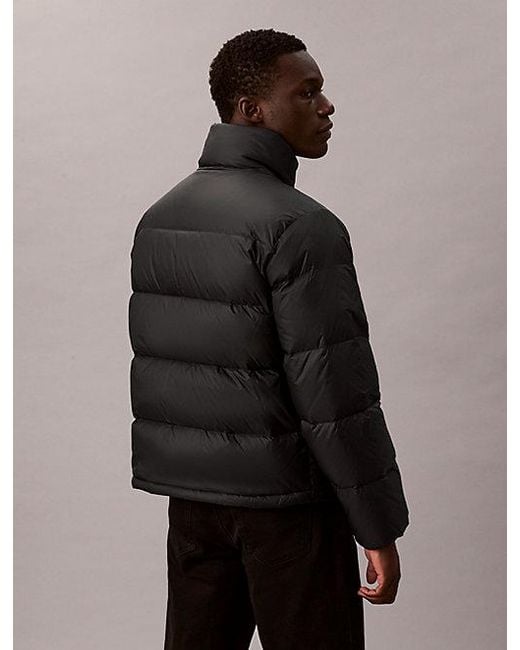 Calvin Klein Brown Channelled Down Puffer Jacket for men