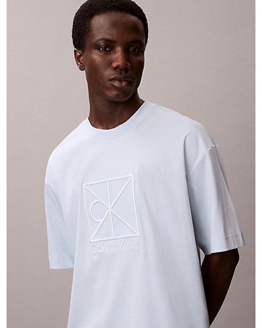 Calvin Klein Multicolor Relaxed Embroidered Logo T-Shirt for men
