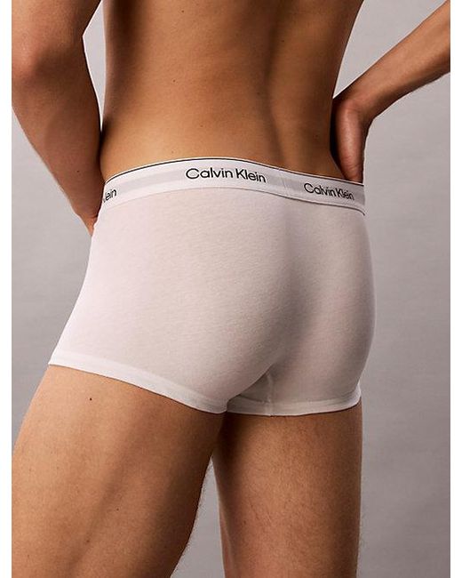 Calvin Klein Metallic 3 Pack Low Rise Trunks for men