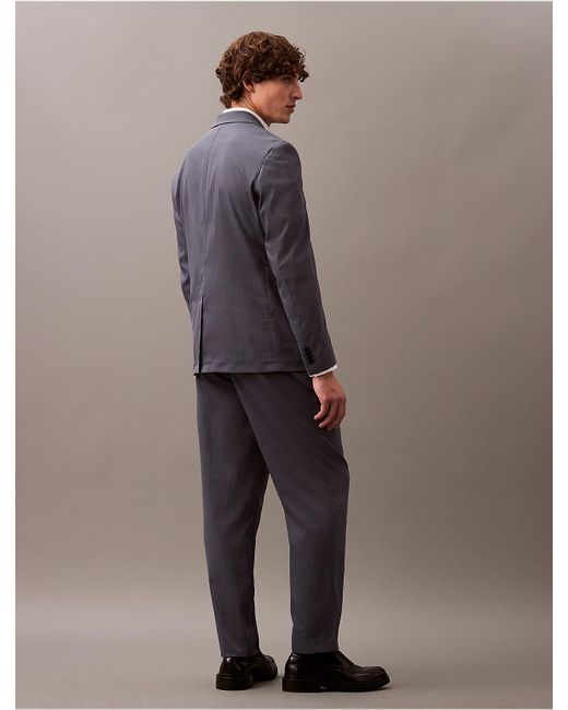 Calvin Klein Gray Packable Tech Tapered Trousers for men
