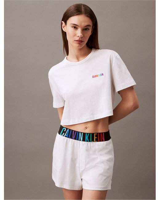 Calvin Klein White Intense Power Pride Lounge Sleep T-shirt