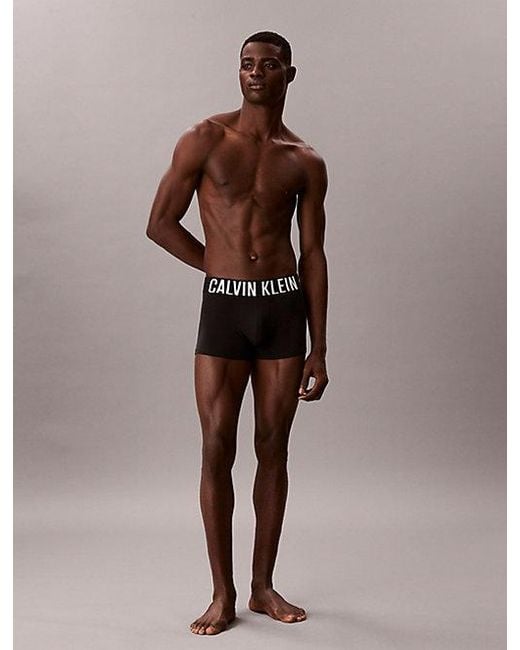 Calvin Klein Black 3 Pack Trunks Intense Power Cotton for men