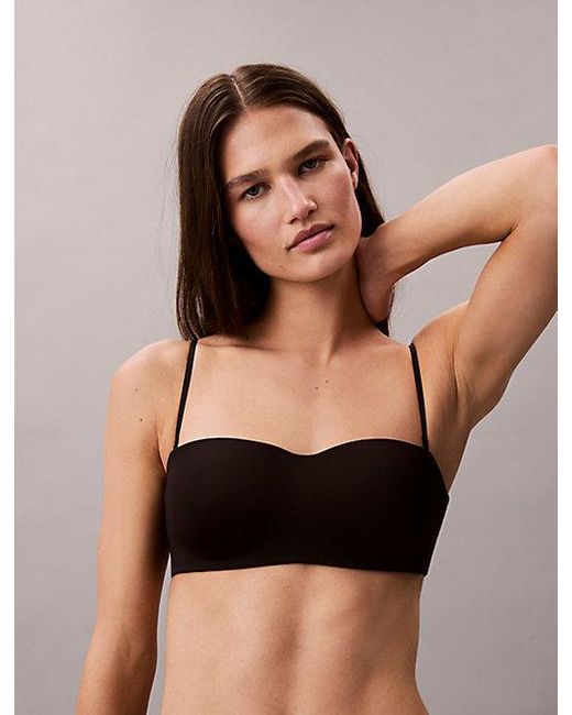Calvin Klein Black Bandeau Bralette Intense Power Microfibre