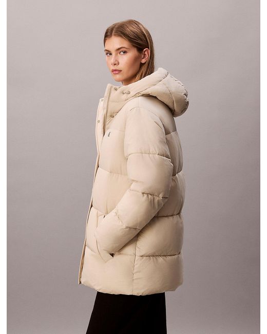 Calvin Klein Multicolor Logo Belt Hooded Puffer Jacket