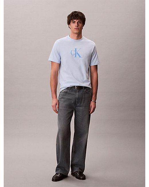 Calvin Klein White Ss Hero Monologo Tee, R9F for men