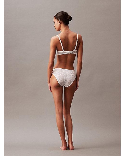 Calvin Klein White Demi Bra Sheer Marquisette