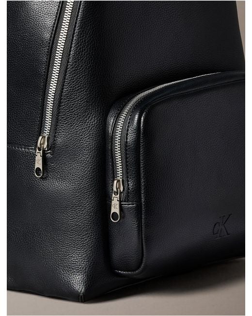 Calvin Klein Black Micro Pebble Classic Backpack