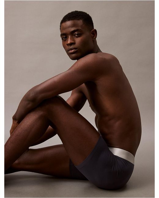 Calvin Klein Brown Brushed Microfiber Stretch Boxer Brief for men