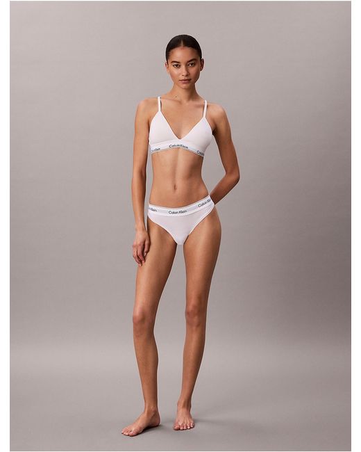 Calvin Klein White Thong Icon Cotton Modal