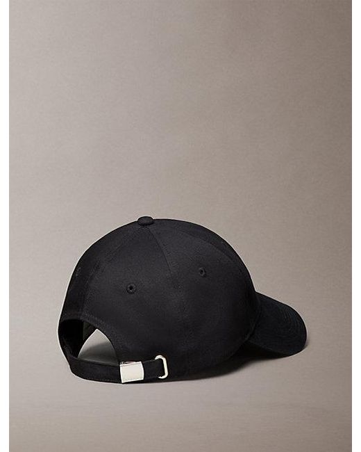 Calvin Klein Black Cotton Twill Logo Cap for men