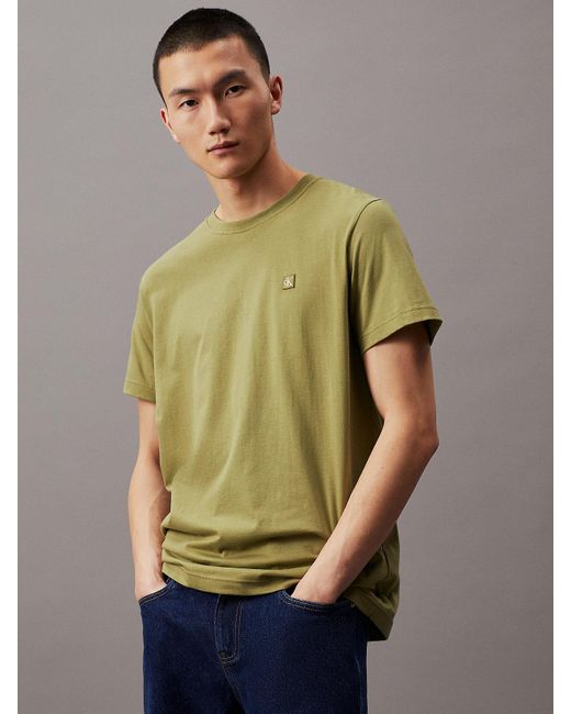 Calvin Klein Green Monogram T-shirt for men