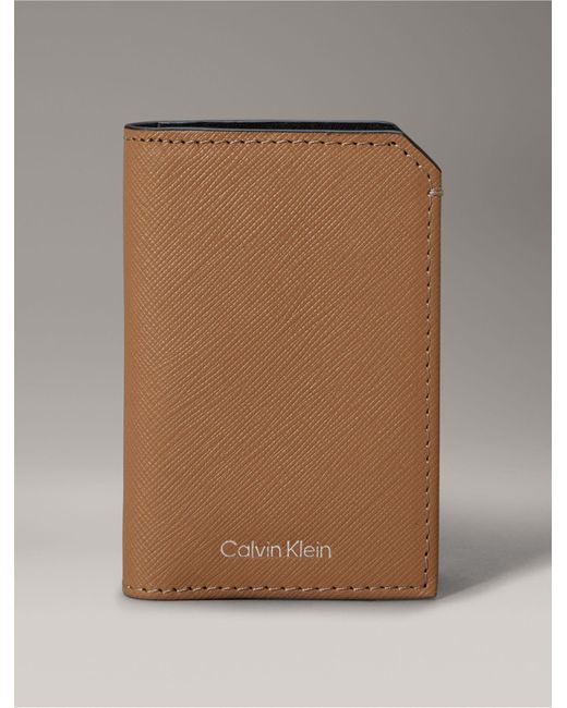 Calvin Klein Natural Refined Saffiano Compact Bifold Wallet for men