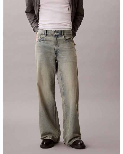 Calvin Klein Brown Wide Fit Jeans for men