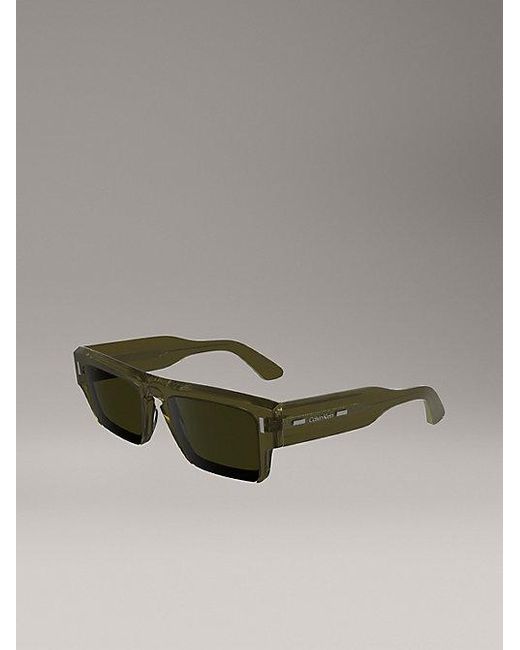 Calvin Klein Green Modified Rectangle Sunglasses Ck24532S for men