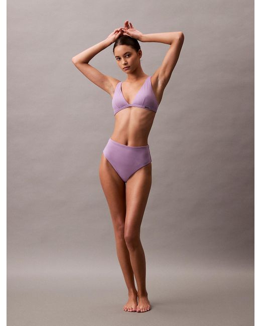 Calvin Klein Purple High Waisted Bikini Bottoms