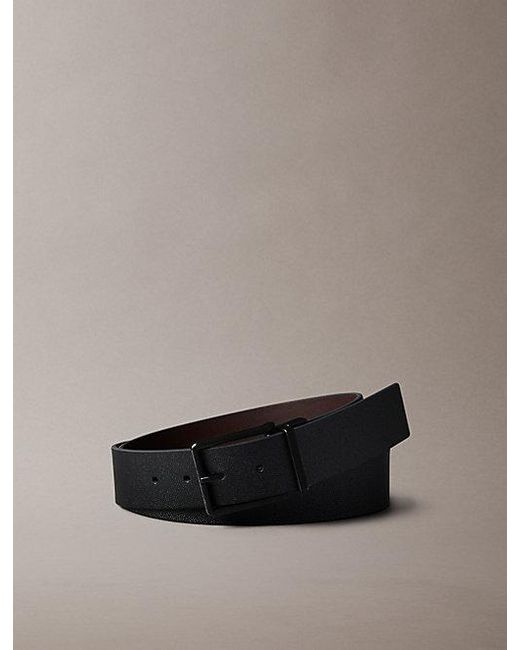 Calvin Klein Black Reversible Full Grain Leather Belt for men