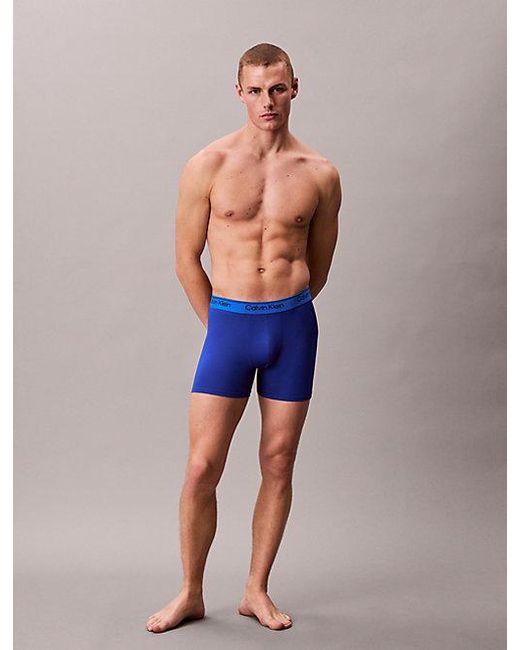 Calvin Klein Blue 3 Pack Boxer Briefs for men