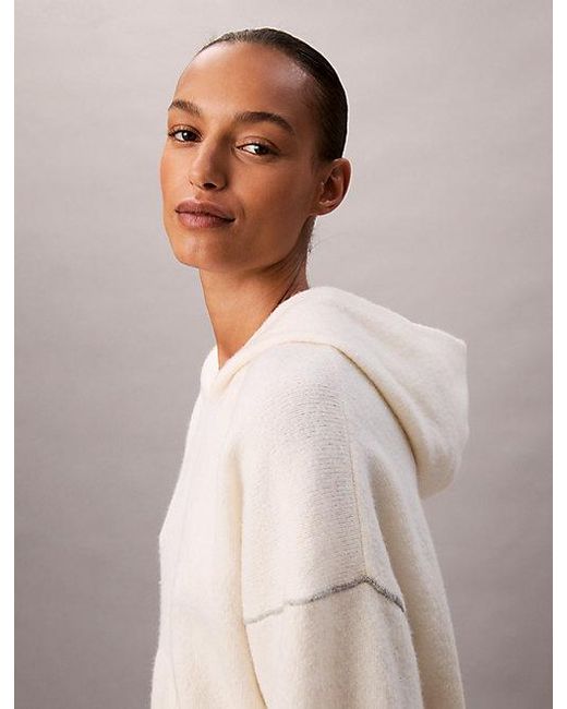 Calvin Klein Natural Plush Sweater Lounge Hoodie