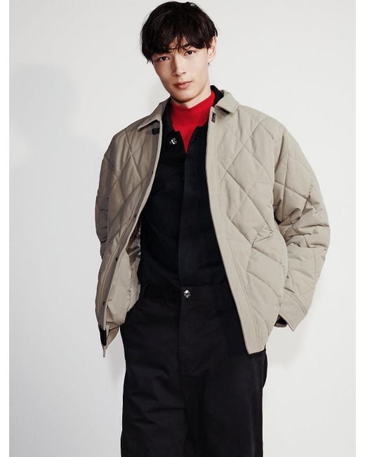 Giubbotto Trapuntato di Calvin Klein in Natural da Uomo