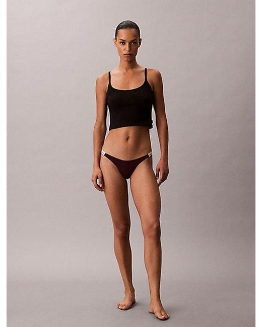 Calvin Klein Multicolor Dipped String Thong Icon Logo