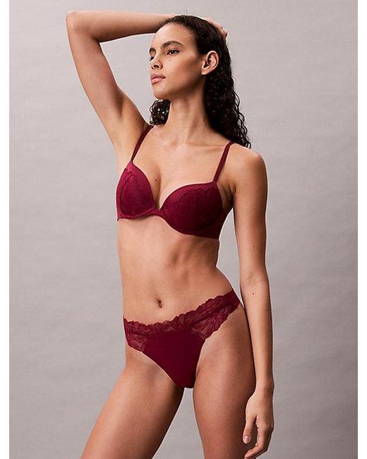 Calvin Klein Multicolor Push Up Plunge Bra Perfectly Fit Lace