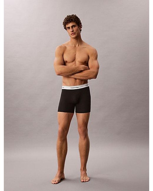 Calvin Klein Black 3 Pack Boxer Briefs for men