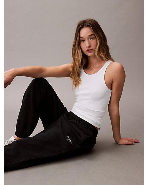 Calvin Klein Joggingbroek Met Monogram Logo in het Black