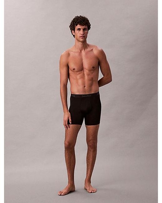 Calvin Klein Black 7 Pack Boxer Briefs Micro Stretch for men