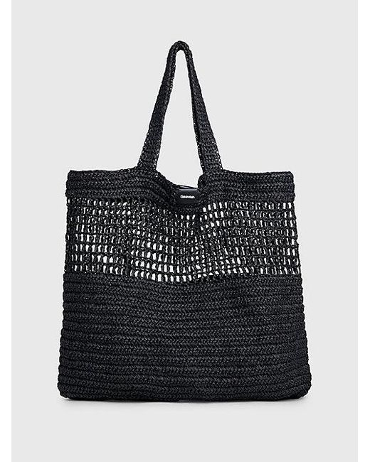 Calvin Klein Grote Stro Tote Bag in het Black