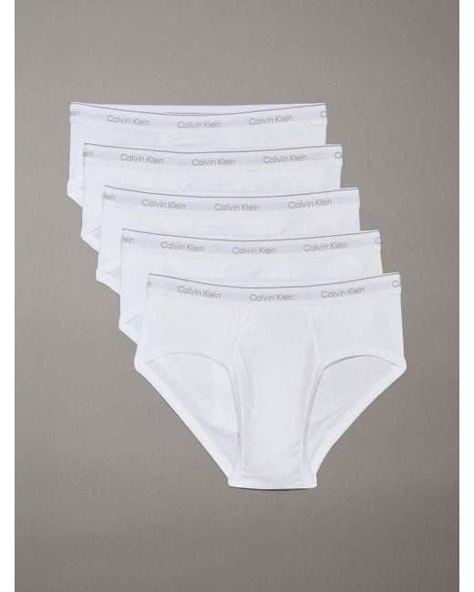 Calvin Klein White 5 Pack Briefs for men