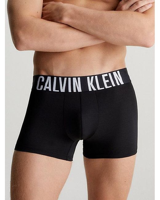 Calvin Klein Black 3 Pack Trunks Intense Power Micro for men