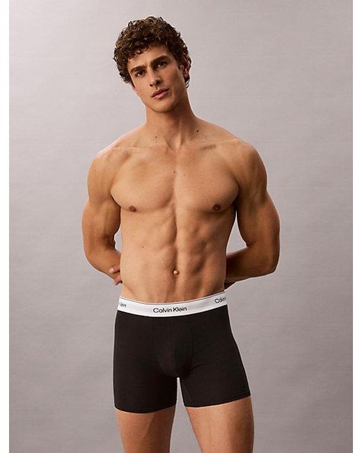 Calvin Klein Black 3 Pack Boxer Briefs for men