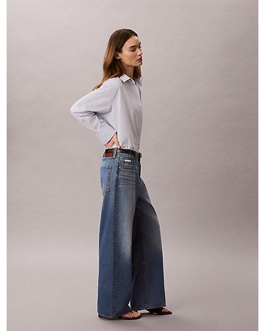 Calvin Klein Blue Jeans Low Rise Baggy Jeans