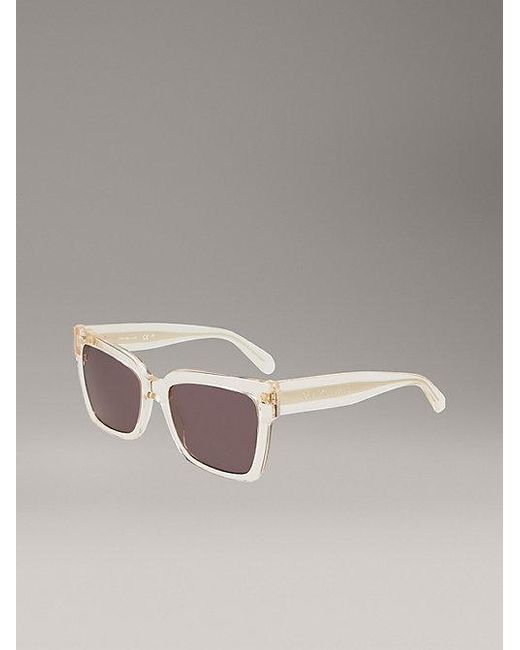 Calvin Klein Gray Jeans Modified Rectangle Sunglasses Ckj24606S