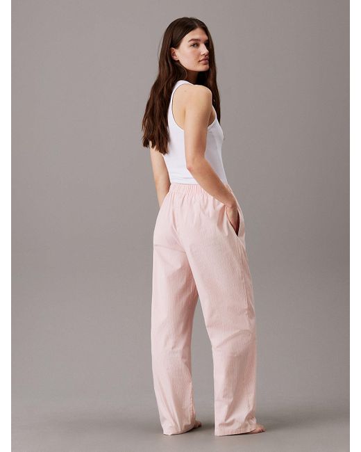 Pantalon de pyjama - Pure Cotton Calvin Klein en coloris Pink