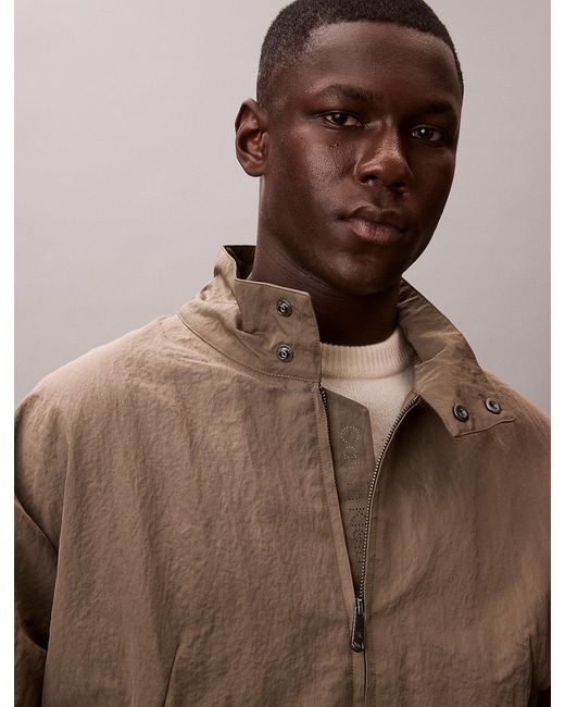 Calvin Klein Brown Tech Relaxed Blouson Jacket for men