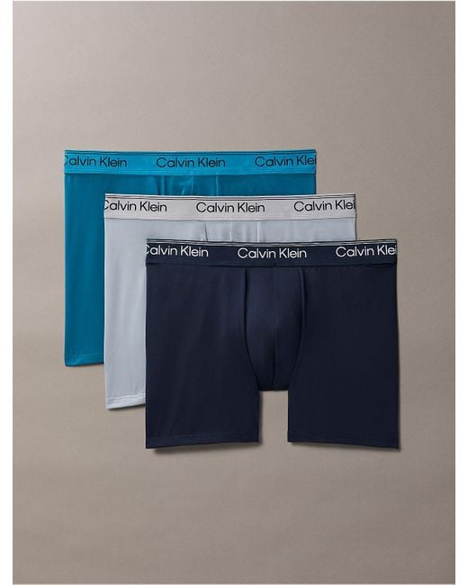 Calvin Klein Blue 3 Pack Boxer Briefs for men