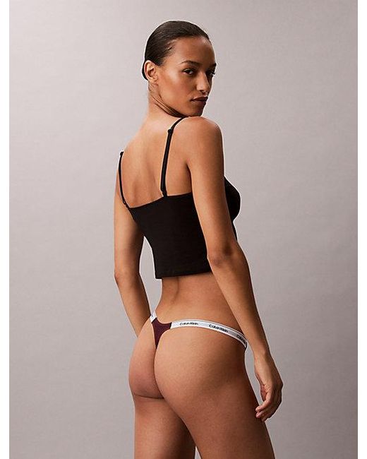 Calvin Klein Multicolor Dipped String Thong Icon Logo