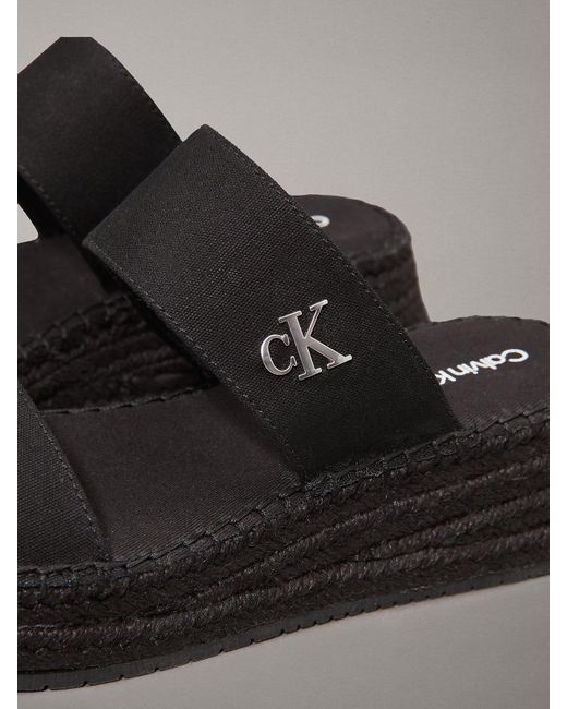 Espadrillas Con Plateau di Calvin Klein in Gray
