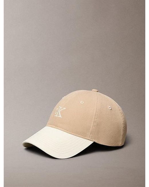 Calvin Klein Natural Canvas Logo Embroidery Adjustable Cap for men