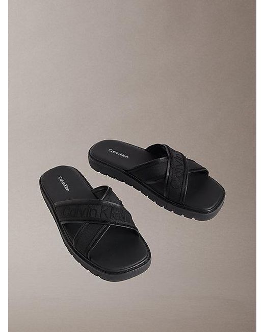 Calvin Klein Multicolor Luxor Logo Lightweight Lug Sandals for men
