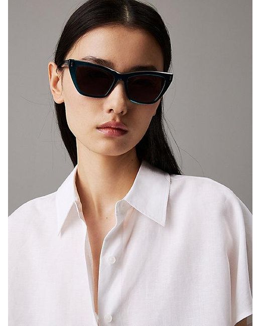 Calvin Klein Blue Butterfly Sunglasses