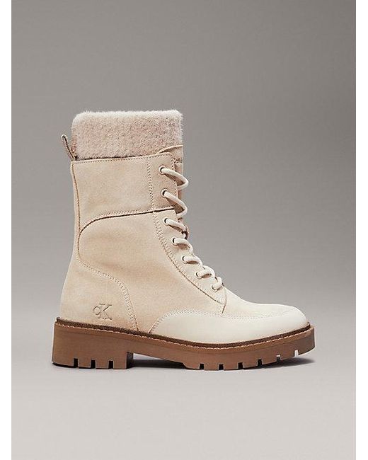 Botas de ante de invierno Calvin Klein de color Natural